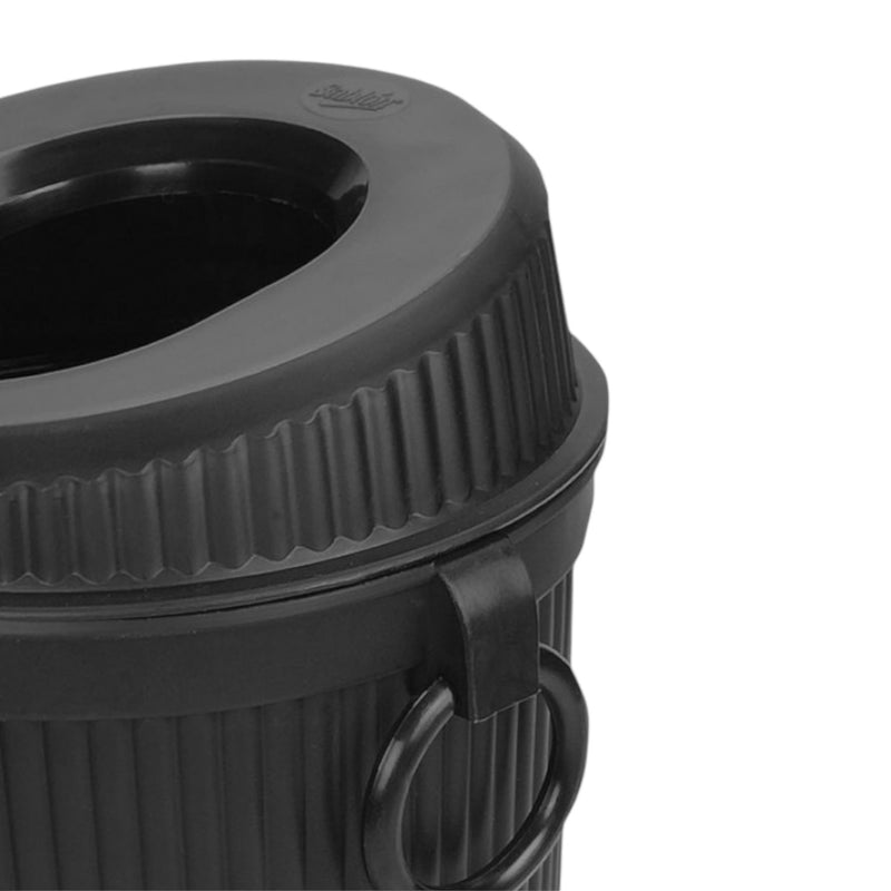 CESTO CHICO TAPA OVAL NEGRO