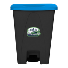 Cargar imagen en el visor de la galería, CESTO DE PEDAL 80 LT NG C/TAPA AZUL