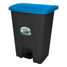 Cargar imagen en el visor de la galería, CESTO DE PEDAL 80 LT NG C/TAPA AZUL