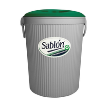 Cargar imagen en el visor de la galería, CESTO GDE T/CIRCULAR BLANCO/VERDE