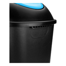Cargar imagen en el visor de la galería, CESTO JUMBO NEGRO C/TAPA BALANCIN AZUL