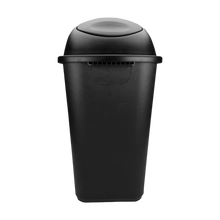 Cargar imagen en el visor de la galería, CESTO JUMBO NEGRO C/TAPA BALANCIN GRIS