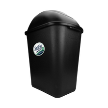 Cargar imagen en el visor de la galería, CESTO JUMBO NEGRO C/TAPA BALANCIN GRIS