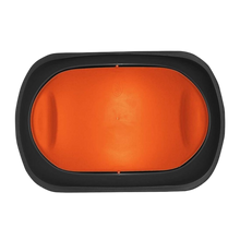 Cargar imagen en el visor de la galería, CESTO JUMBO NEGRO C/TAPA BALANCIN NARANJA