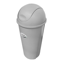 Cargar imagen en el visor de la galería, CESTO REDONDO 80 LT C/TAPA CURVO GRIS