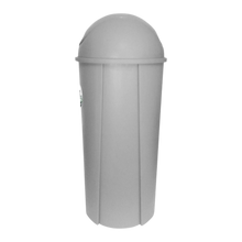 Cargar imagen en el visor de la galería, CESTO REDONDO 80 LT C/TAPA CURVO GRIS