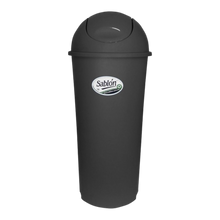 Cargar imagen en el visor de la galería, CESTO REDONDO 80 LT C/TAPA CURVO NEGRO