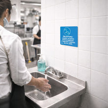 Cargar imagen en el visor de la galería, SEÑAL OBLIG LAVAR MANOS 23x15 CM