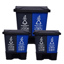 Cargar imagen en el visor de la galería, BOTE PEDAL DOBLE 20 LT ORG-INORG