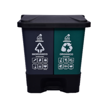 Cargar imagen en el visor de la galería, BOTE PEDAL DOBLE 60 LT ORG-INORG