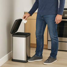 Cargar imagen en el visor de la galería, BOTE CUAD INOX SILVER 20 LT C/PEDAL