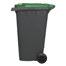 Cargar imagen en el visor de la galería, CESTO 240 LTS GRIS C/TAPA VERDE