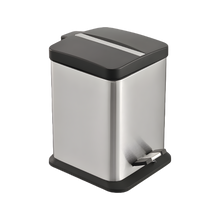 Cargar imagen en el visor de la galería, BOTE CUAD INOX SILVER 6 LT C/PEDAL