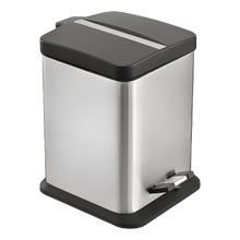 Cargar imagen en el visor de la galería, BOTE CUADRADO INOX SILVER 12 LT C/PEDAL