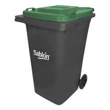 Cargar imagen en el visor de la galería, CESTO 240 LTS GRIS C/TAPA VERDE