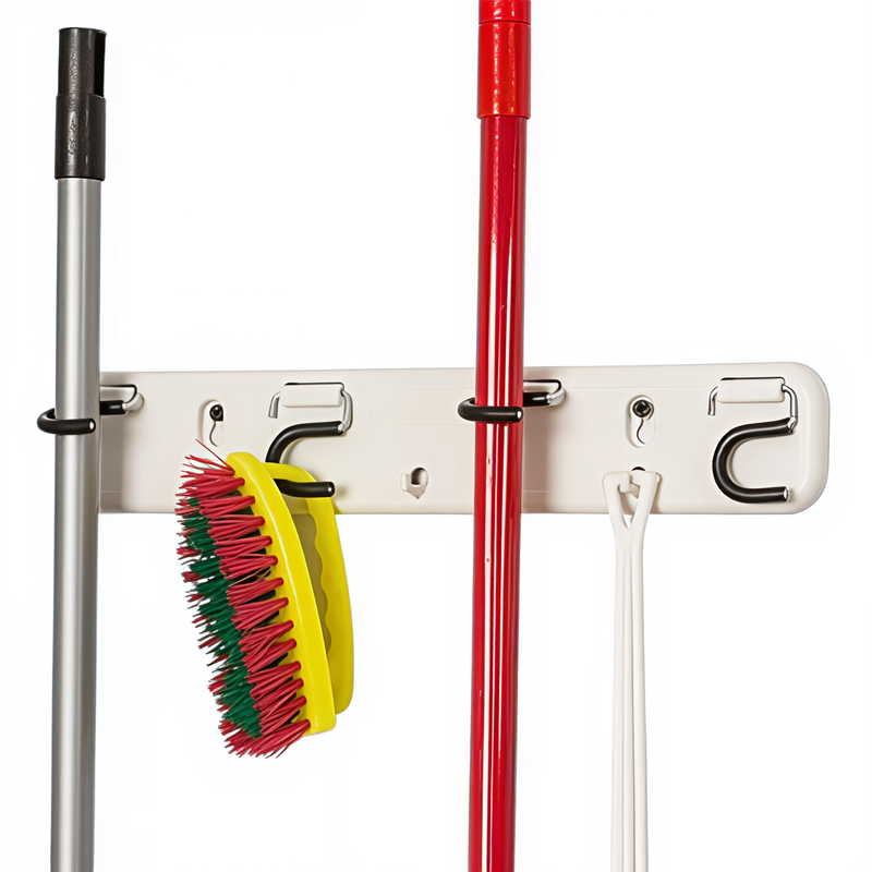 SOPORTE ESCOBAS PLASTICO INYECCION BCO