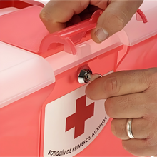 Cargar imagen en el visor de la galería, BOTIQUIN GRANDE C/ASA Y CERRADURA