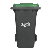 Cargar imagen en el visor de la galería, CESTO 240 LTS GRIS C/TAPA VERDE