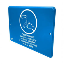 Cargar imagen en el visor de la galería, SEÑAL OBLIG LAVAR MANOS 23x15 CM