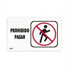 Cargar imagen en el visor de la galería, SEÑAL PROHIBIDO PASAR 23x15 CM