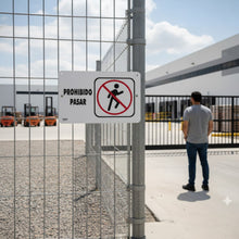 Cargar imagen en el visor de la galería, SEÑAL PROHIBIDO PASAR 23x15 CM