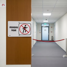 Cargar imagen en el visor de la galería, SEÑAL PROHIBIDO PASAR 23x15 CM