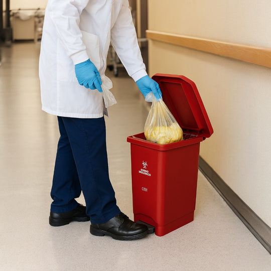 BOTE ESTRABINS PEDAL 44 L ROJO-RIESGO