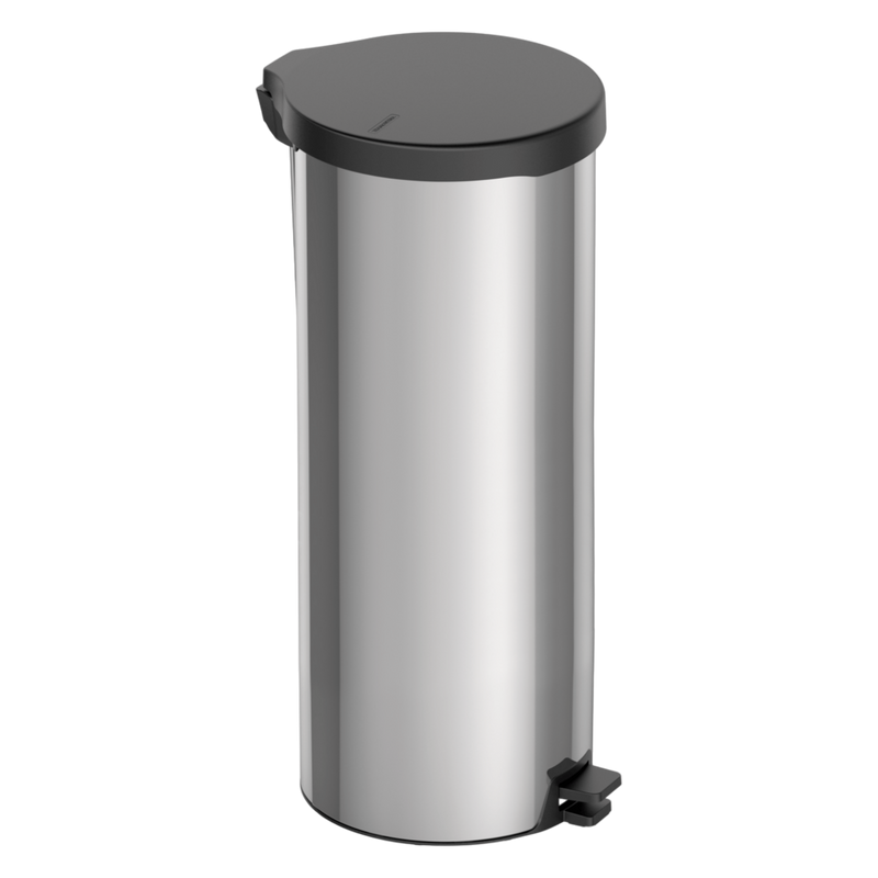 BASURERO INOX C/PEDAL NEW 30L
