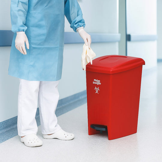 BOTE PEDAL 10 L ROJO-RESIDUOS PELIGROSOS