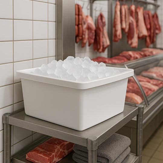 RECIPIENTE C/BROCHES 37 L BLANCO