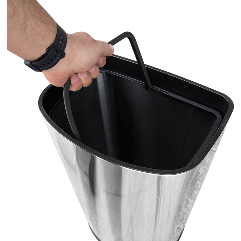 CESTO METALICO 55 LT C/SENSOR GRIS METÁLICO