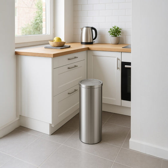 BASURERO INOX C/TAPA BASC.SWING 30 lt