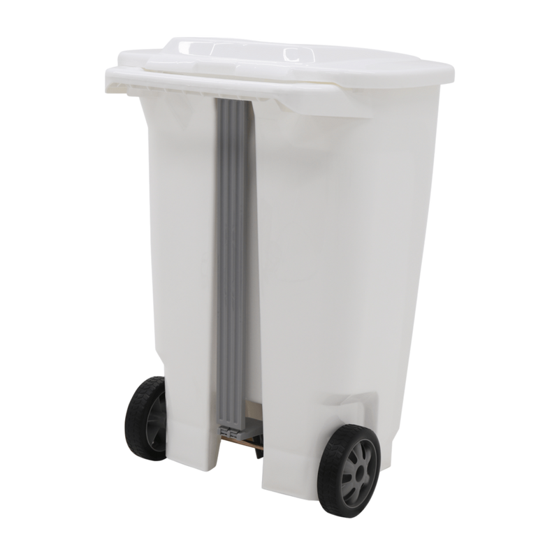 BASURERO T-FORCE 100 LT C/RUEDAS BCO