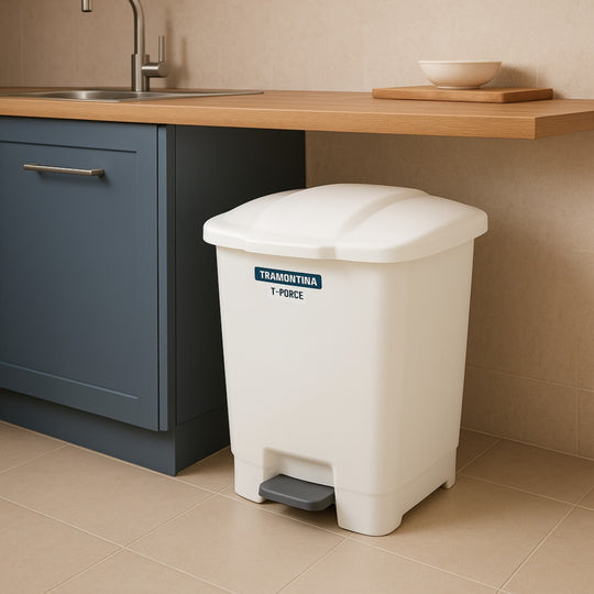 BASURERO T-FORCE 15 LT BLANCO