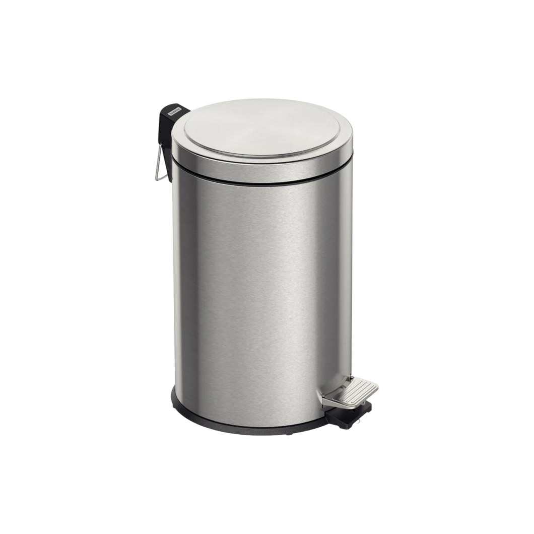 BASURERO INOX PEDAL 12 LT BRASIL PLUS