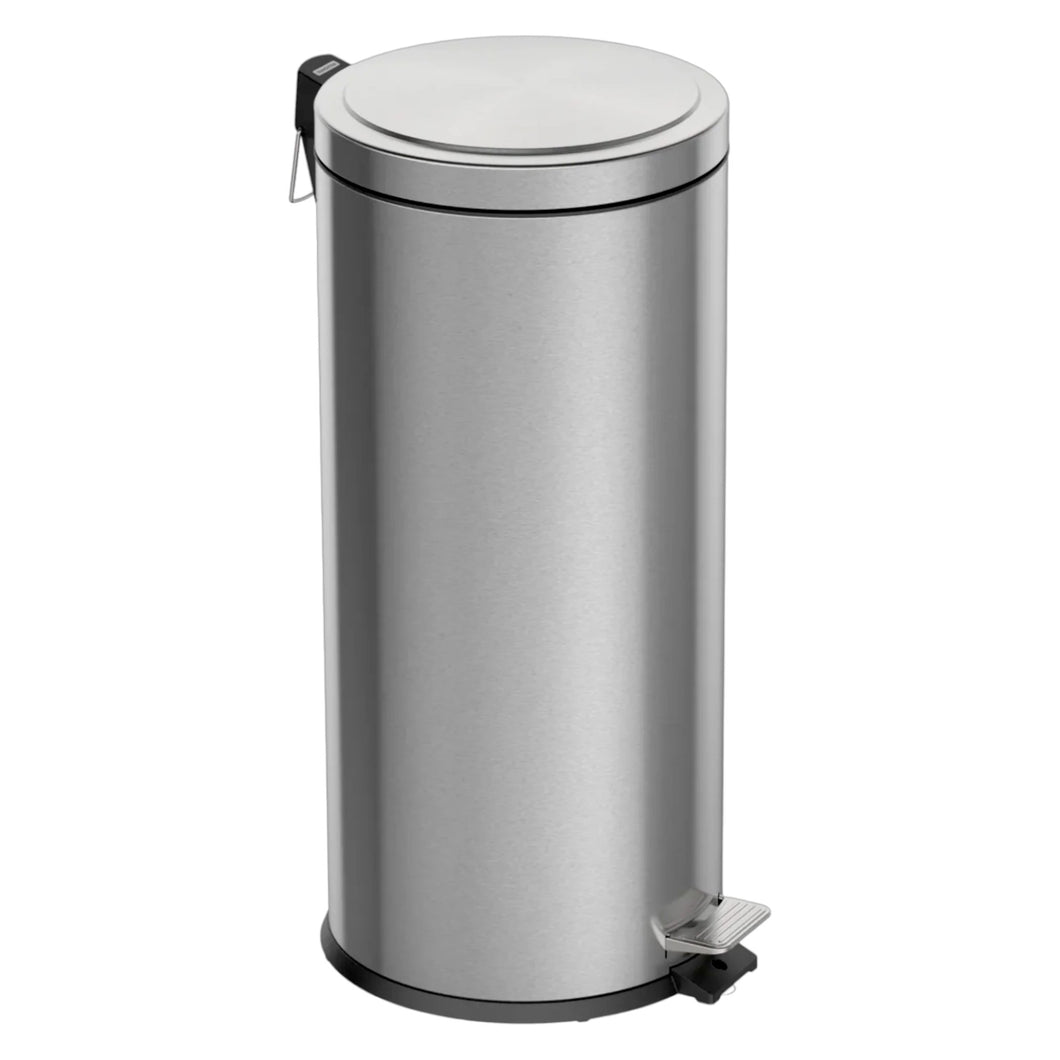BASURERO INOX PEDAL 30 LTS BRASIL PLUS