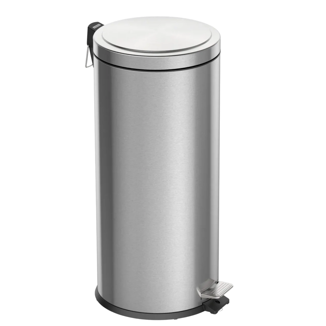 BASURERO INOX PEDAL 30 LTS BRASIL PLUS