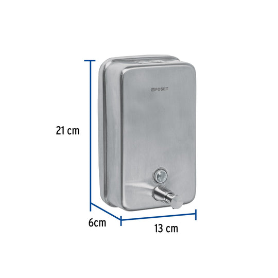 DOSIFICADOR DE ACERO INOX P/JABON LIQUIDO