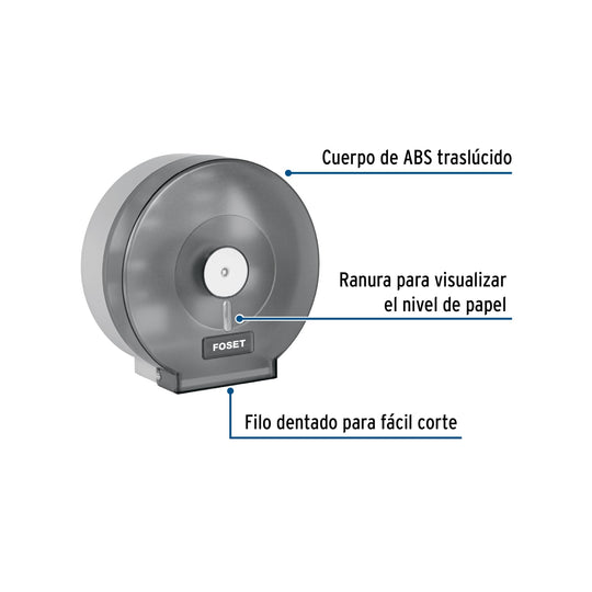 PORTAROLLO JUNIOR DE ABS HUMO