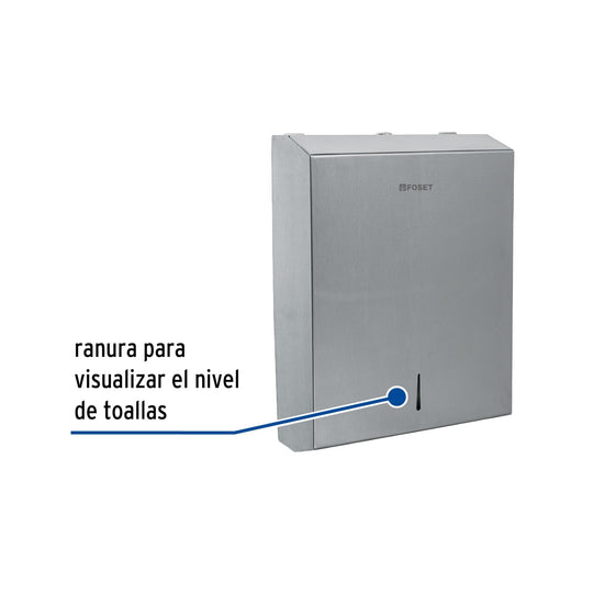 DISPENSADOR AC/INOX P/TOALLAS DE PAPEL
