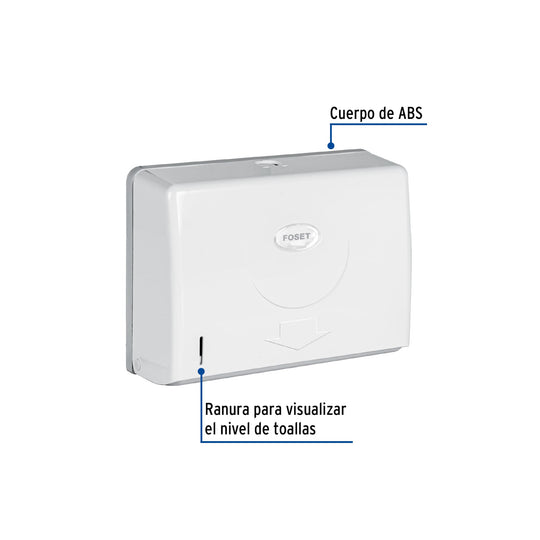 DISPENSADOR JUNIOR P/TOALLAS DE PAPEL BCO