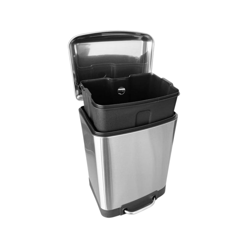 CESTO RECTANGULAR 6 L METALICO C/ PEDAL