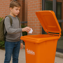 Cargar imagen en el visor de la galería, CESTO 240 L NARANJA S/PEDAL
