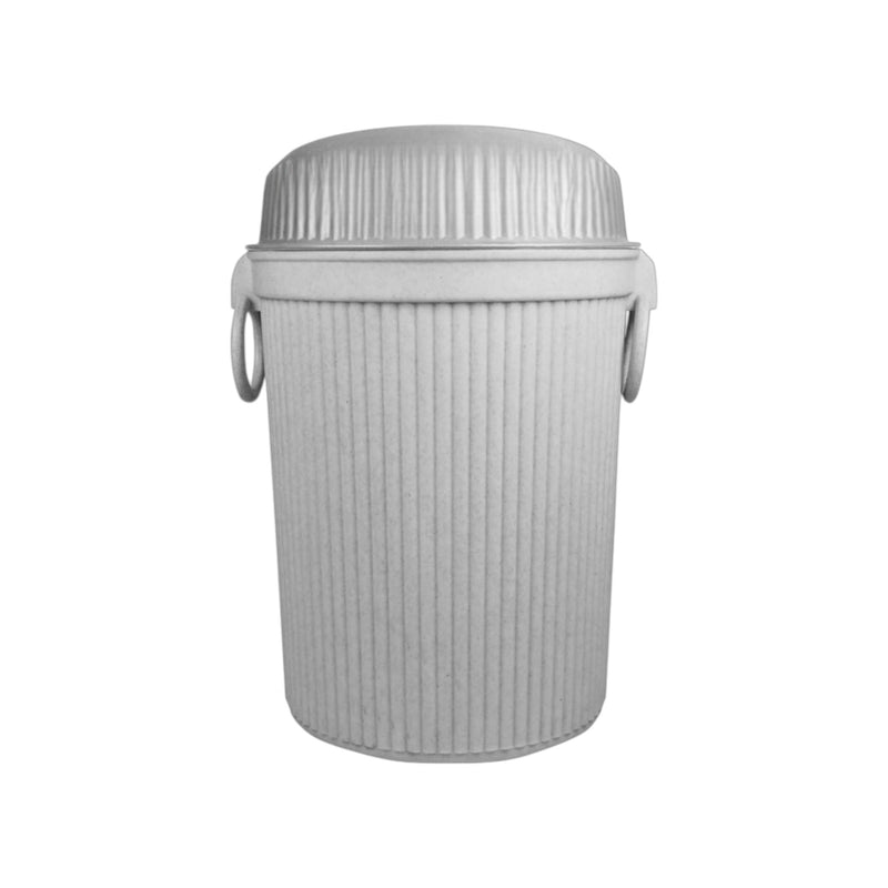 CESTO CHICO TAPA OVAL GRIS