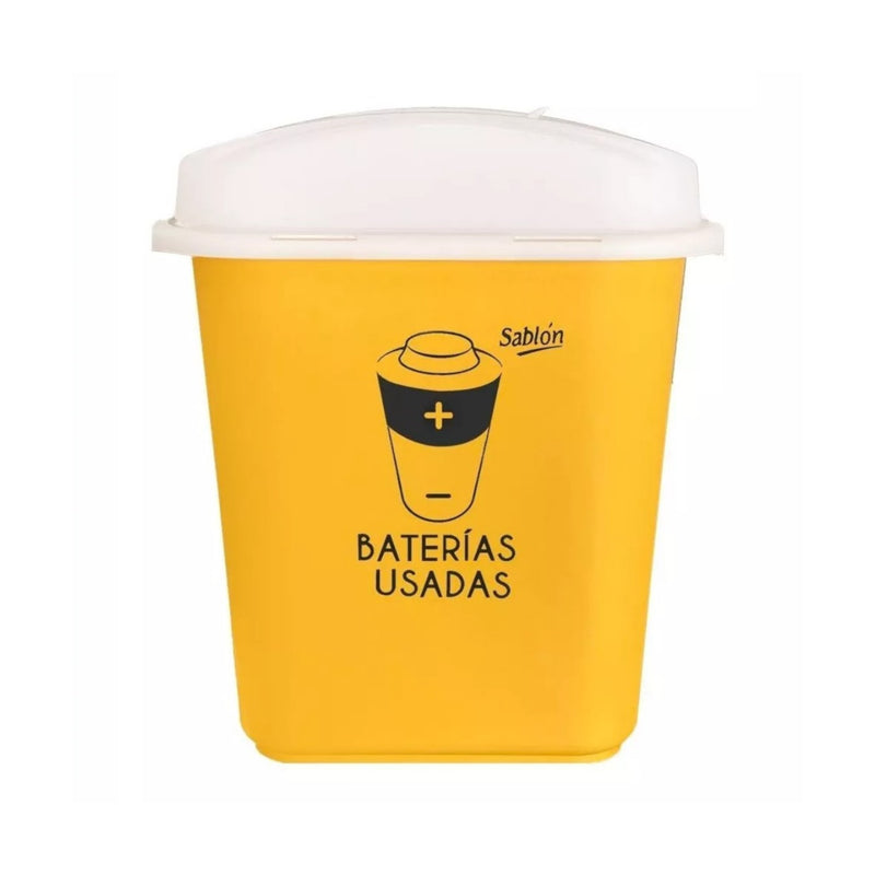 CESTO 13L BATERIAS USADAS AMARILLO