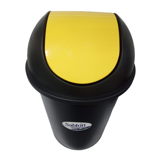 CESTO REDONDO NG 45 LT C/TAPA BALANCIN AMARILLO