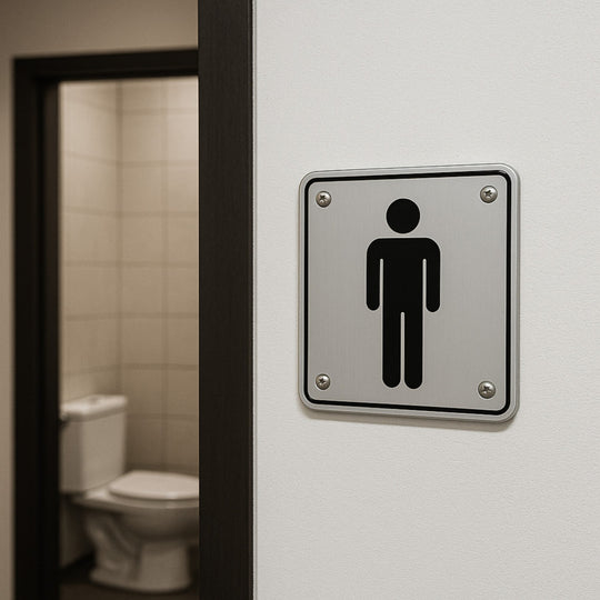 PLACA SEÑALIZACION BAÑO-HOMBRE