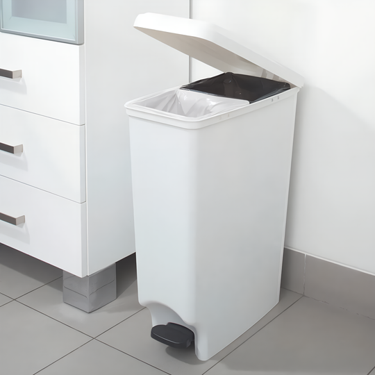 PAPELERA PEDAL 42 L BLANCO