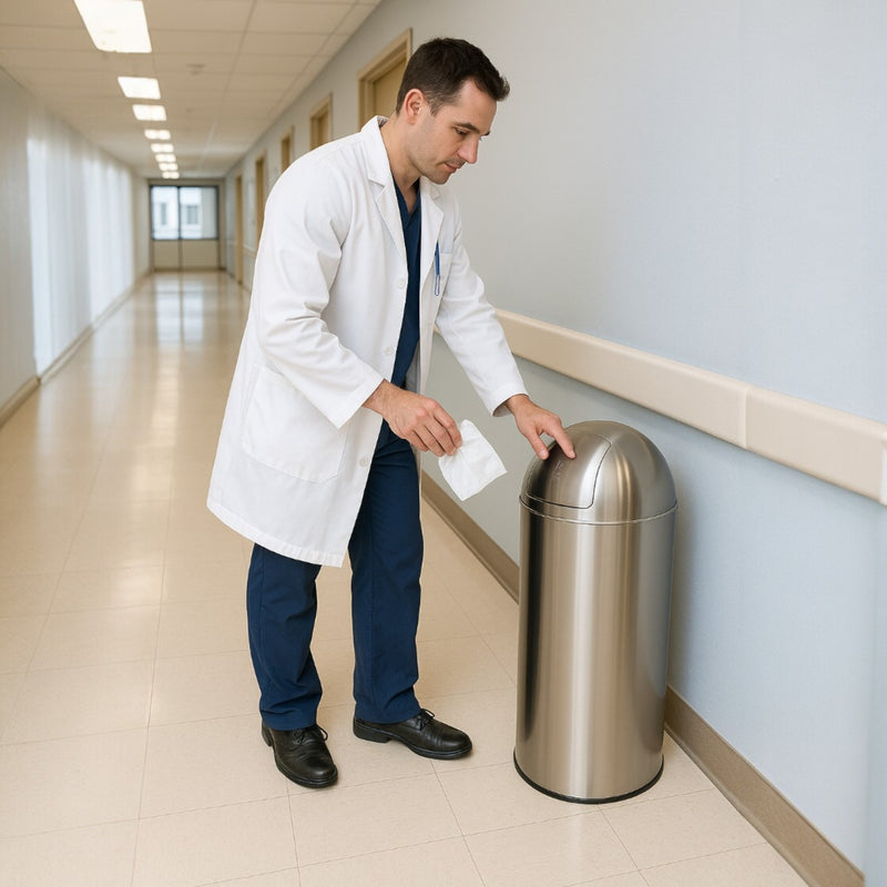 BOTE CILINDRICO AC INOX 50 LTS T/BALA