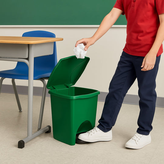 PAPELERA PEDAL 20 L VERDE